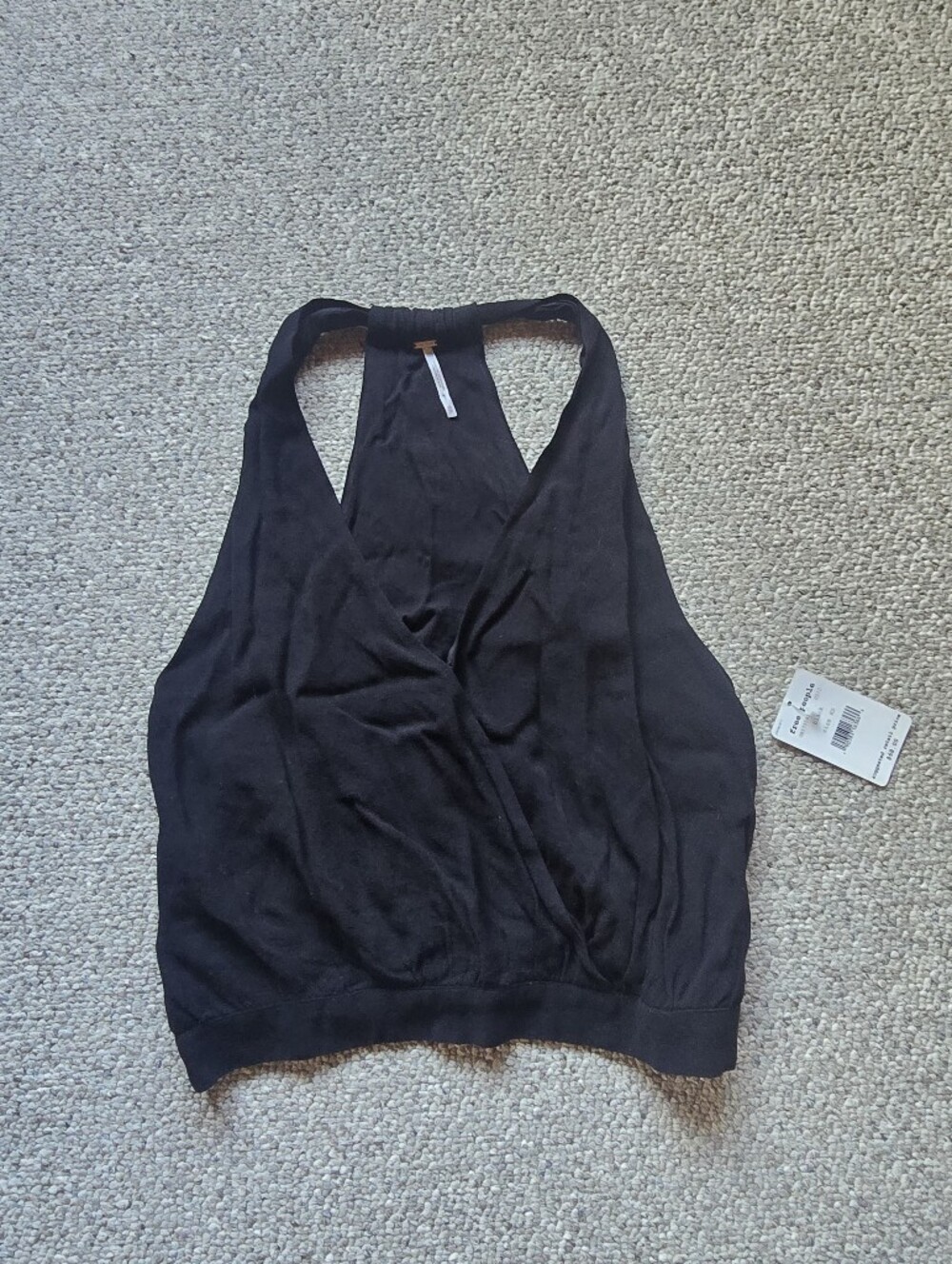 Free People Black Racerback Tank Top